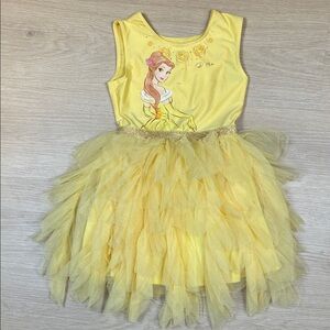 Disney Princess Beauty & The Beast Belle Yellow Tulle Dress